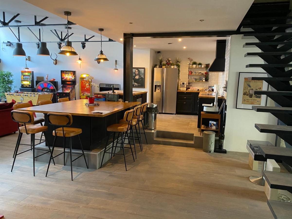 Loft Spa Reims-Fr 250M2 Privatifs, Piscine Interieure Chauffee, Spa Et Parking Exterior foto