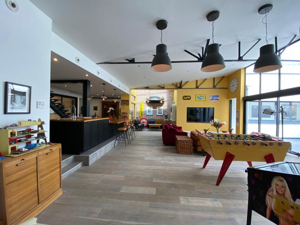 Loft Spa Reims-Fr 250M2 Privatifs, Piscine Interieure Chauffee, Spa Et Parking Exterior foto